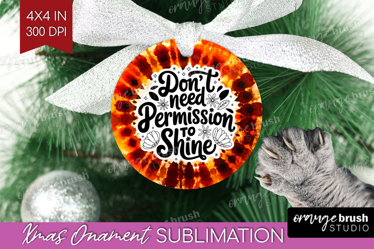 Inspirational Quote Ornament PNG - Autumn Tie Dye PNG