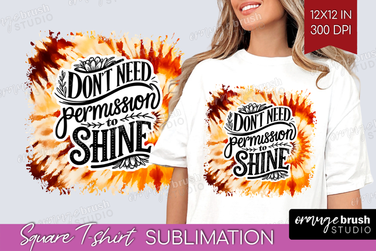 Inspirational Quote Square Tshirt Background - Autumn Tie