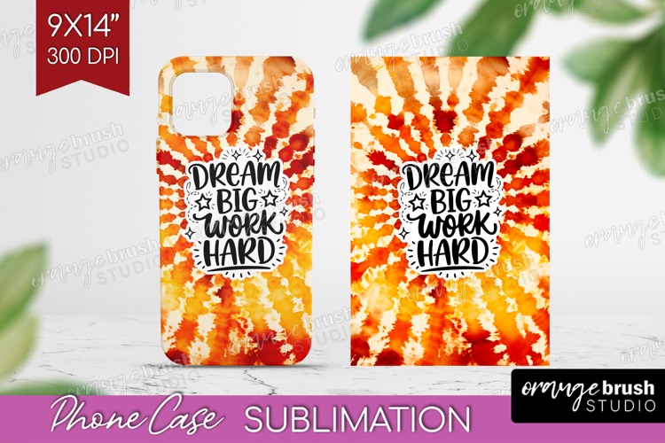 Inspirational Quote Phone Case PNG - Autumn Tie Dye Case PNG