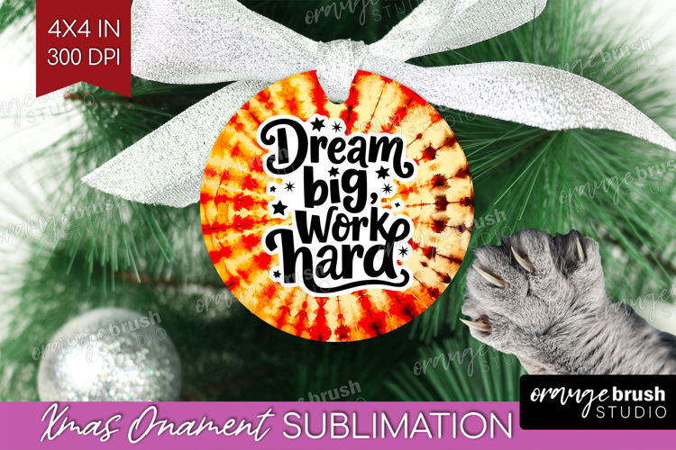 Inspirational Quote Ornament PNG - Autumn Tie Dye PNG