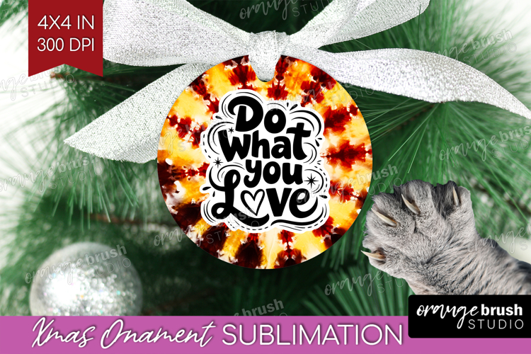 Inspirational Quote Ornament PNG - Autumn Tie Dye PNG