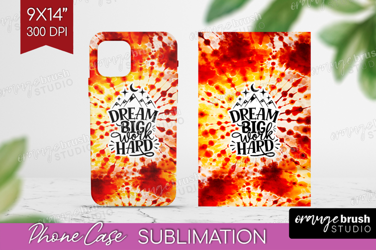 Inspirational Quote Phone Case PNG - Autumn Tie Dye Case PNG