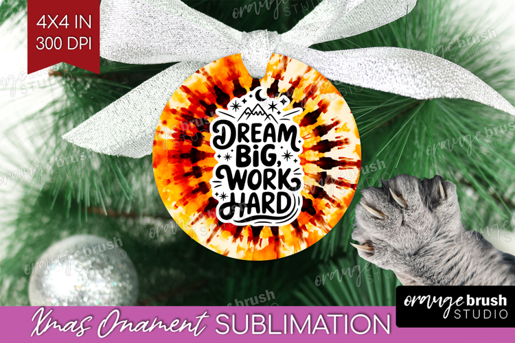 Inspirational Quote Ornament PNG - Autumn Tie Dye PNG