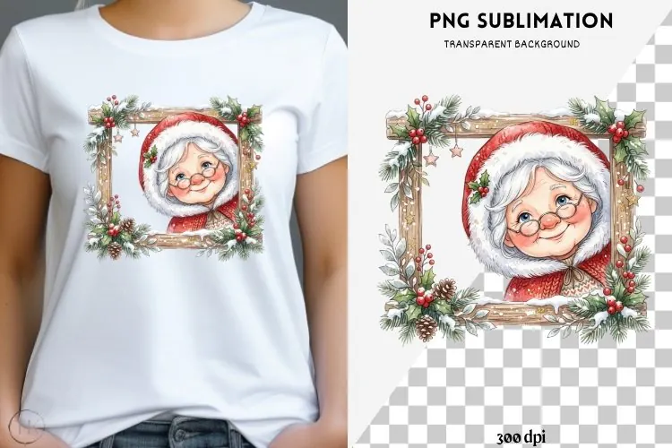 Christmas peeking character png design for T-shirts