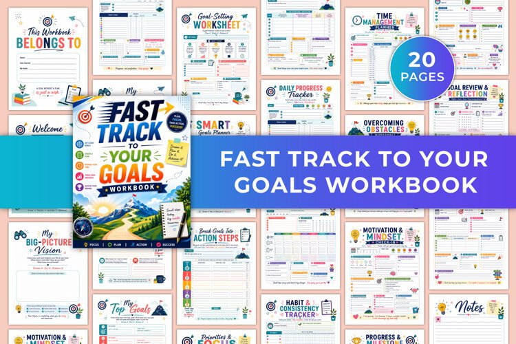 Fast Track to Your Goals Workbook Kdp interiors example image 1