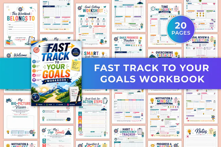 Fast Track to Your Goals Workbook Kdp interiors