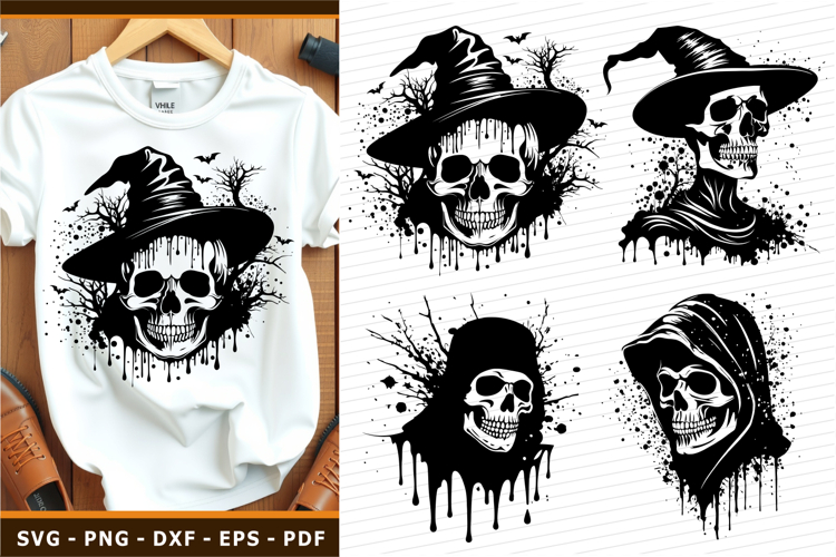 Halloween SVG, Skeleton, Scary Ghost SVG PNG, T shirt Design
