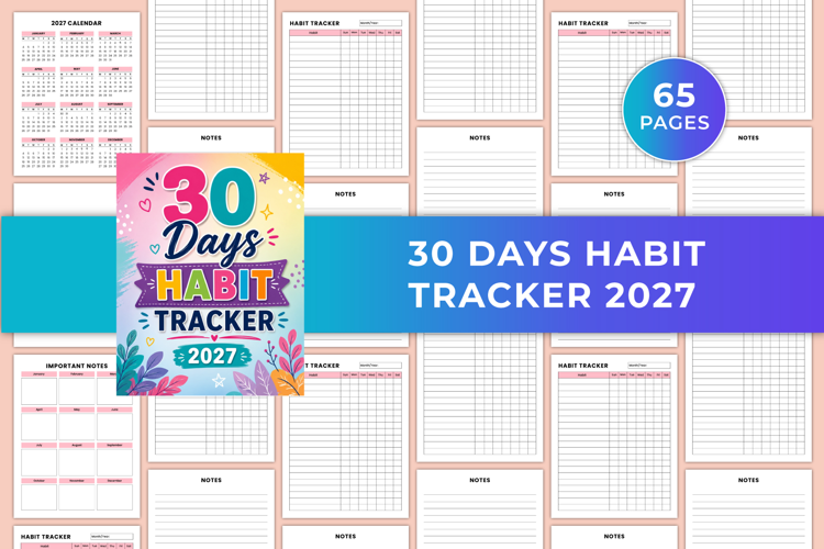 30 Days Habit Tracker 2027 | Habit Tracking, Monthly