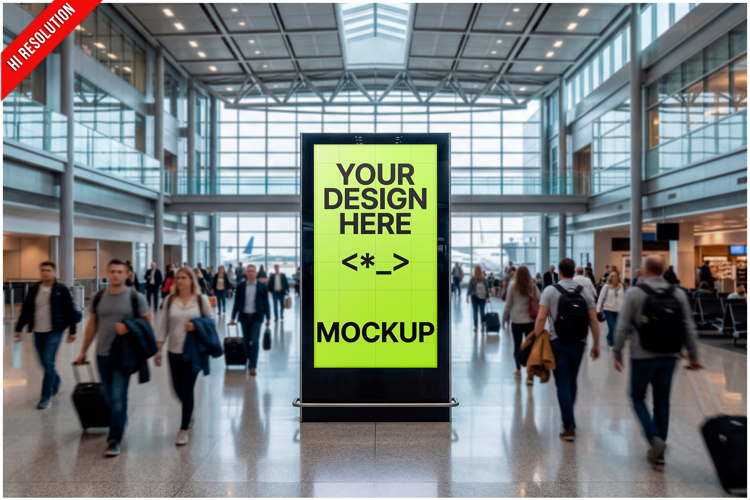 Vertical Billboard Airport Interior