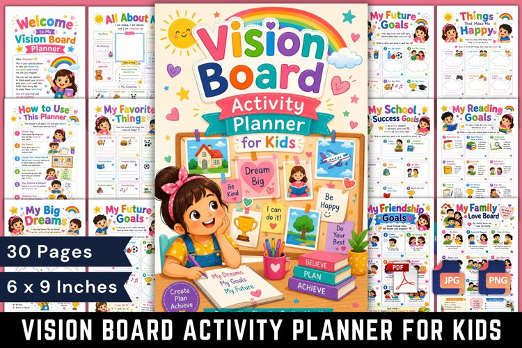 Vision Board Activity Planner for Kids