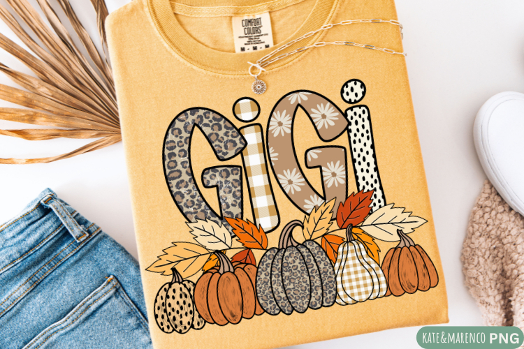 Fall Gigi PNG | Thankful Gigi PNG | Gigi Pumpkin PNG