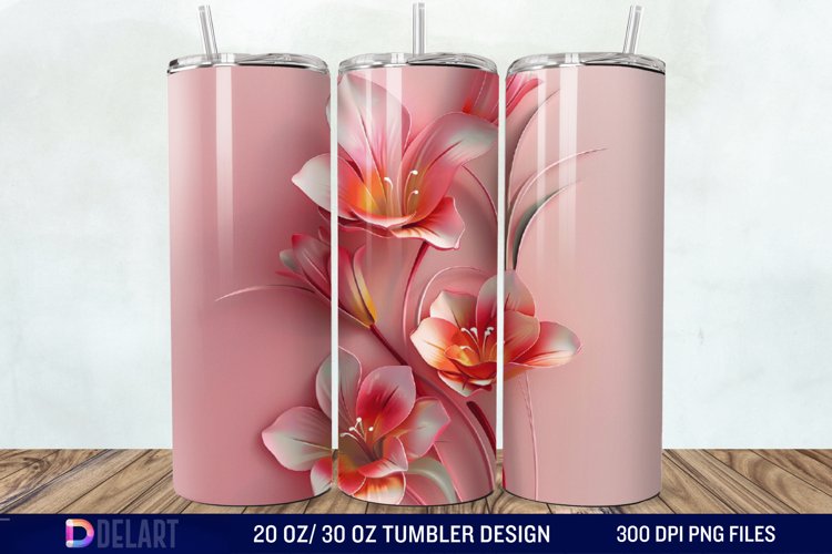 3D Floral Tumbler Wrap example image 1
