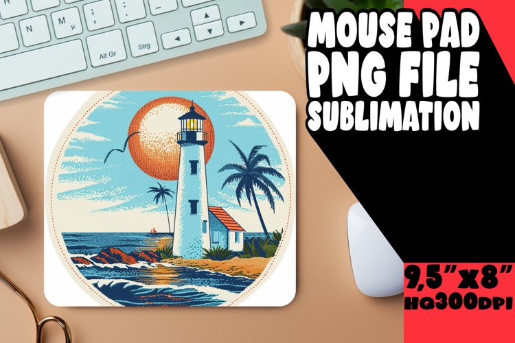 Scenic Landscape PNG Sublimation Mouse Pad
