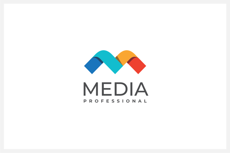 Media Colorful Letter M Logo Design Vector Template