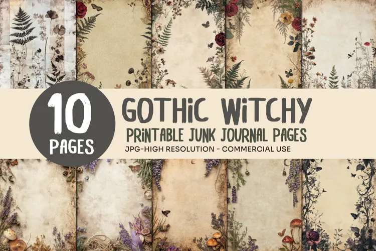 Botanical Nature Junk Journal Pages