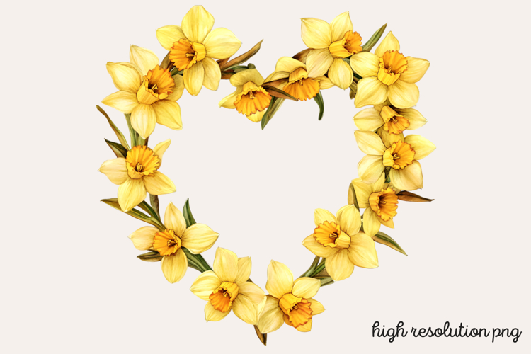 Springtime Daffodils Easter Clipart PNG