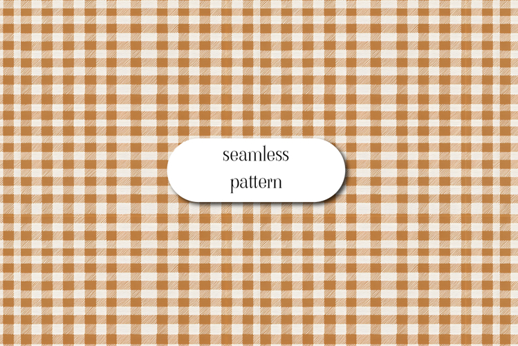 Autumn Gingham Seamless Pattern | Fall Plaid Digital Paper