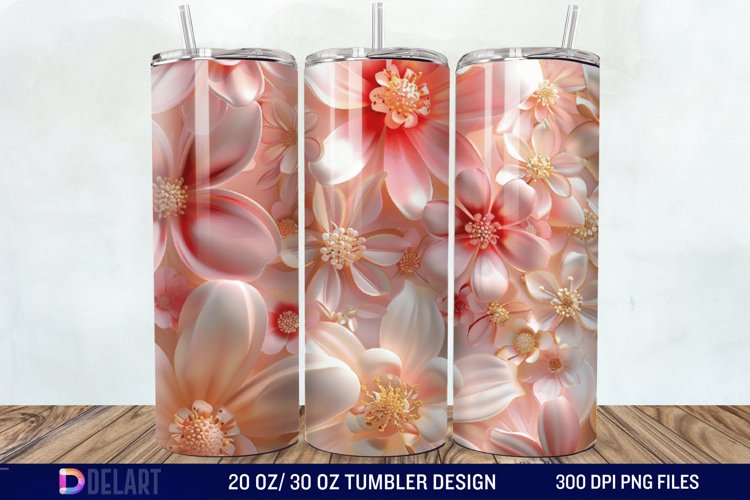 3D Floral Tumbler Wrap example image 1
