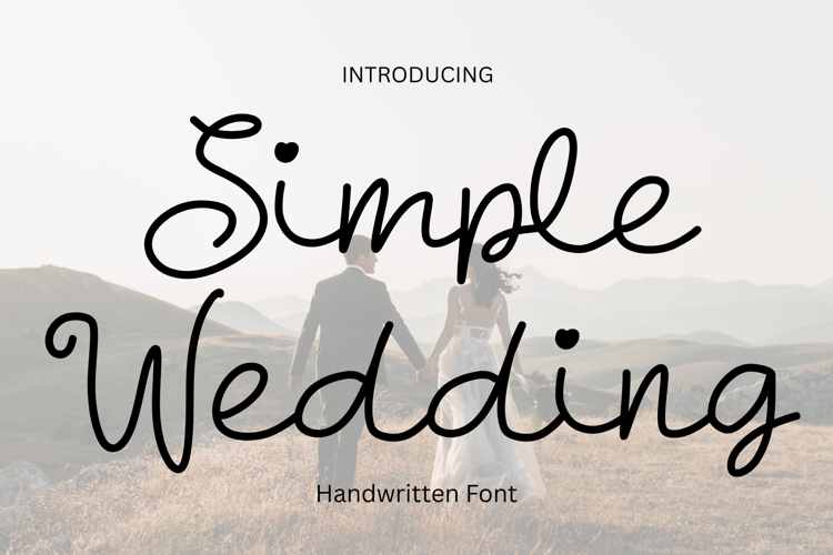 Simple Wedding is a handwritten font
