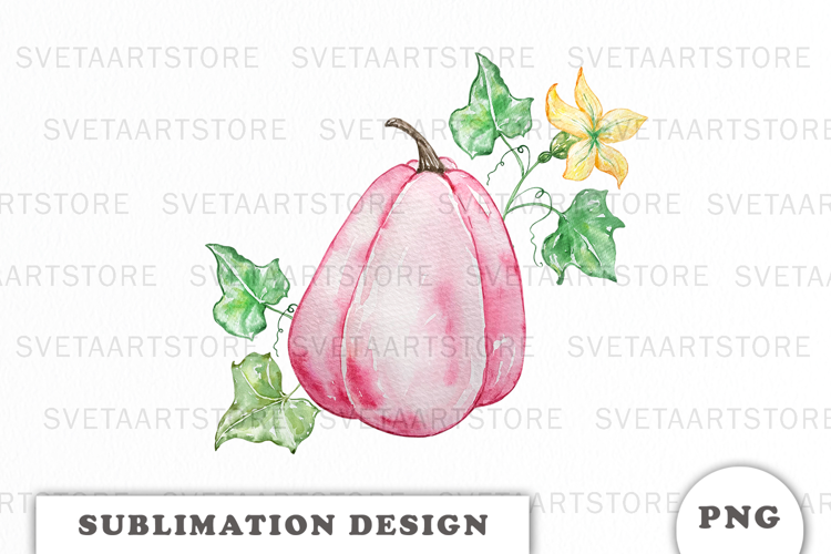 Watercolor Autumn Pumpkins png