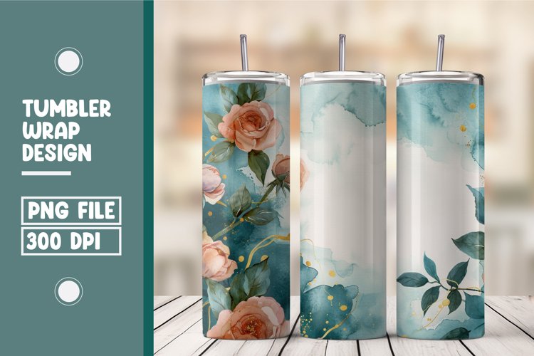 Flower Tumbler Wrap Design