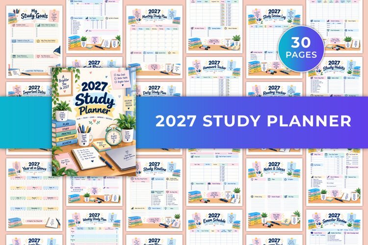 2027 Study Planner Kdp interiors example image 1