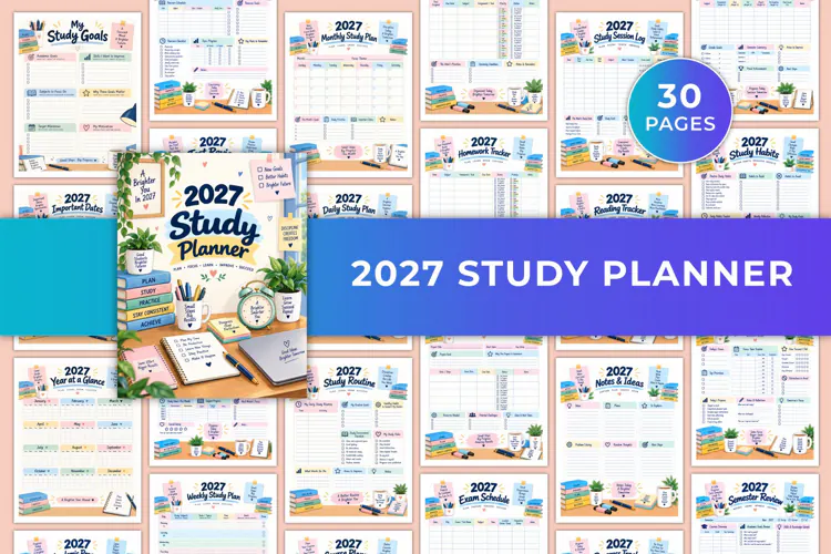 2027 Study Planner Kdp interiors