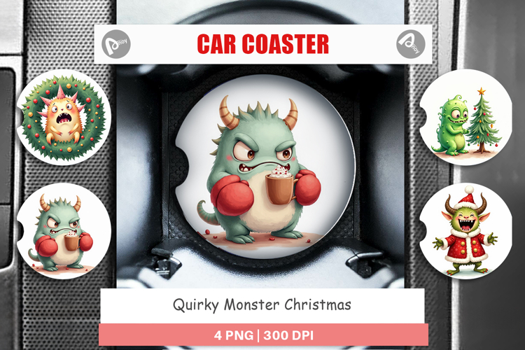 Car Coaster Quirky Monster Christmas
