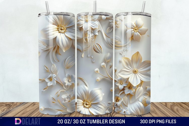 3D Floral Tumbler Wrap example image 1