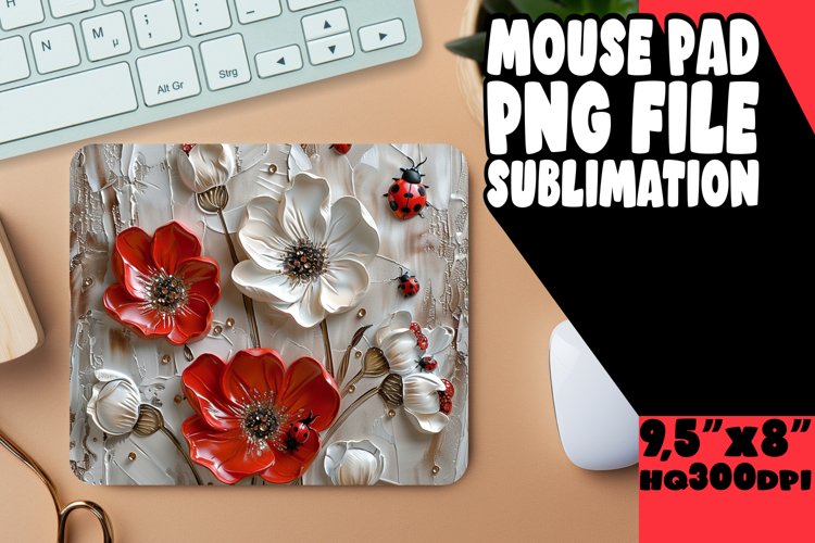 Spring Blossom 3D Sublimation Mouse Pad example image 1