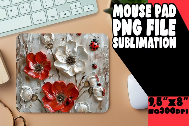 Spring Blossom 3D Sublimation Mouse Pad