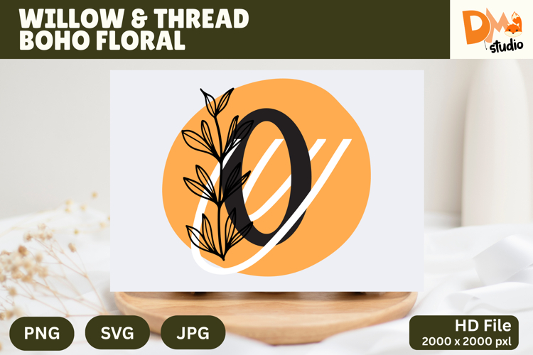 Willow   Thread Boho Floral Monogram