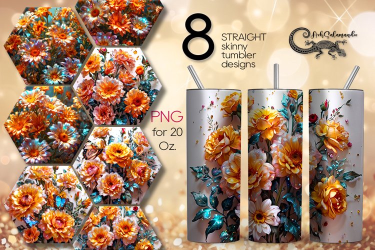 Glitter Sublimation Tumbler Design Image 8