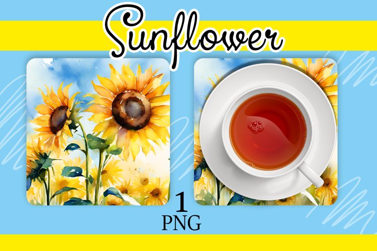Watercolor Sunflower Clipart Image 3
