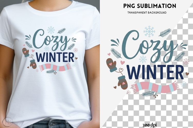 Winter phrases png design for T-shirts
