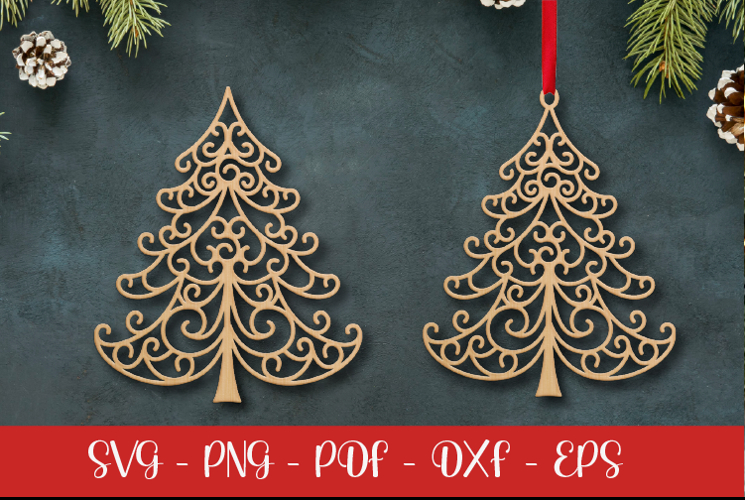 Christmas tree laser SVG PNG| Christmas ornament