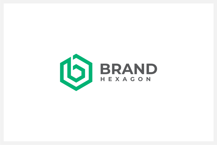 Hexagon Letter B Logo Design Vector Template