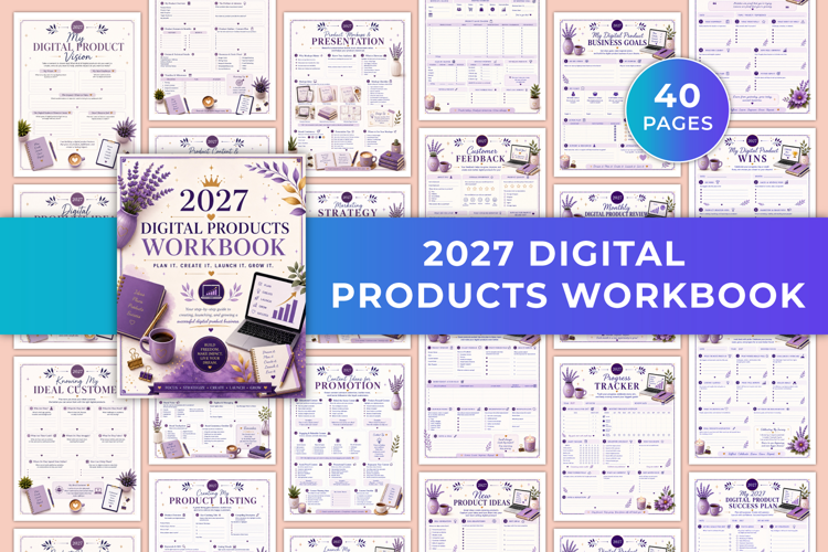 2027 Digital Products Workbook Kdp interiors