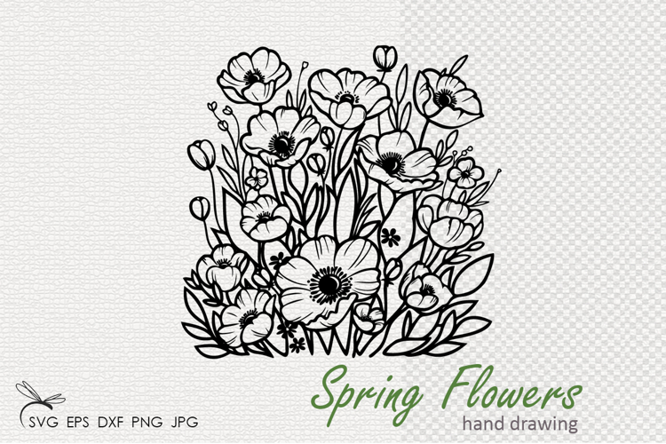 Spring flowers SVG
