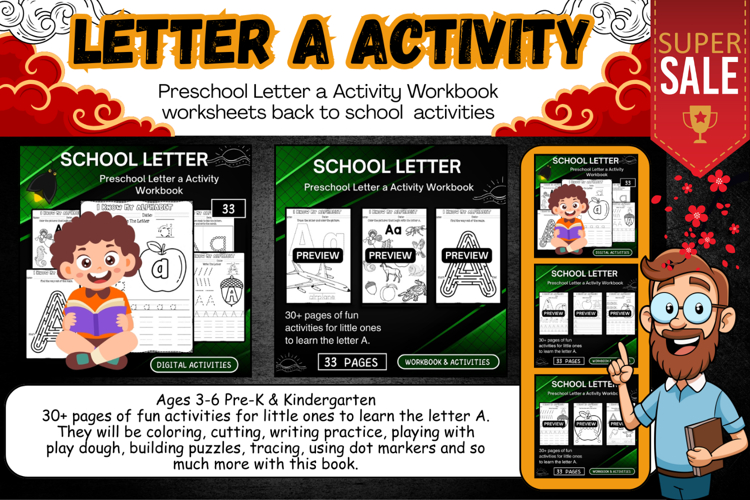 Preschool Letter a Activity For Kids activities worksheet