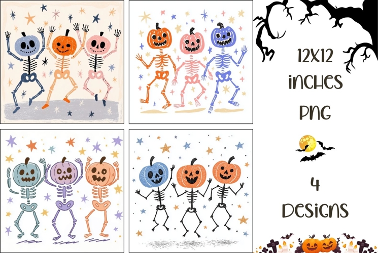 Spooky Halloween Skull Backgrounds, Kids Halloween PNG