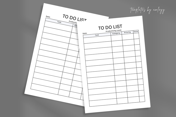 Minimal To-Do List Planner Template | Canva Editable Daily