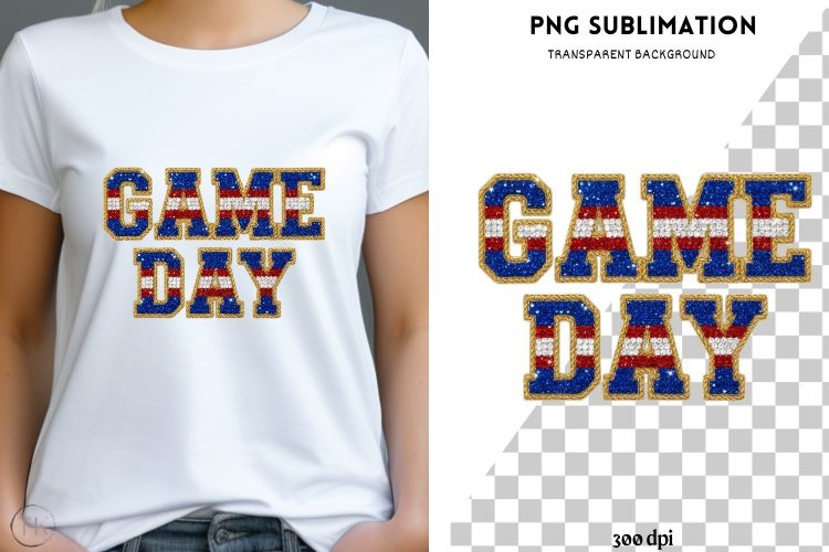 USA game day png design for T-shirts