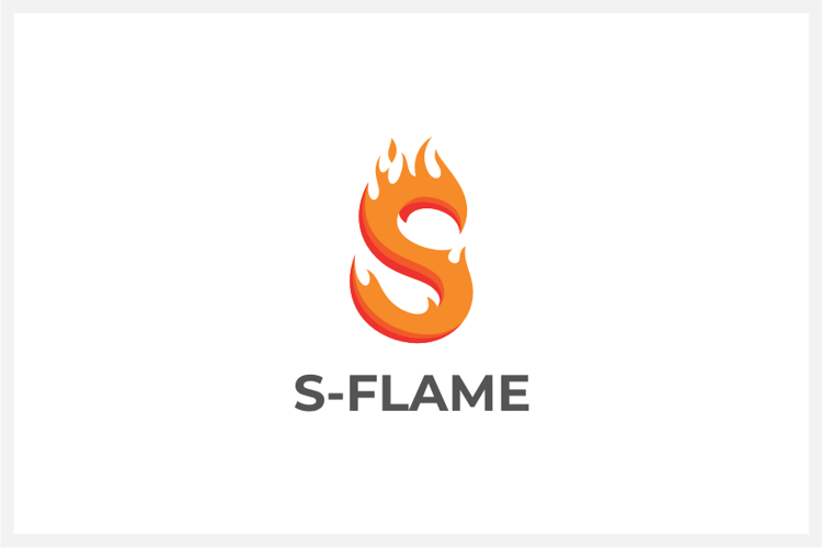 Letter S Flame Logo Design Vector