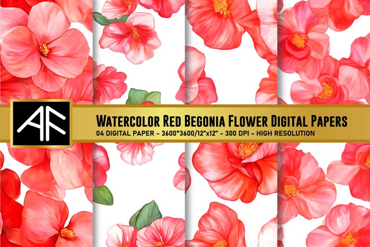 Red Flower Clipart Image 6