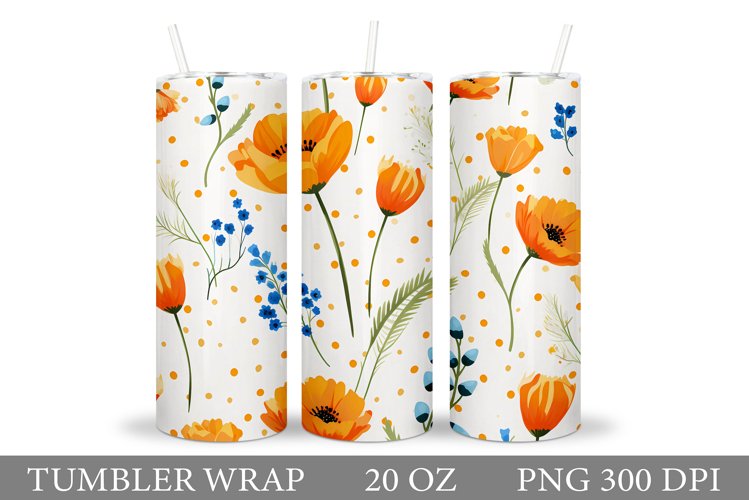 Flowers Tumbler Design. Sublimation Tumbler Flowers