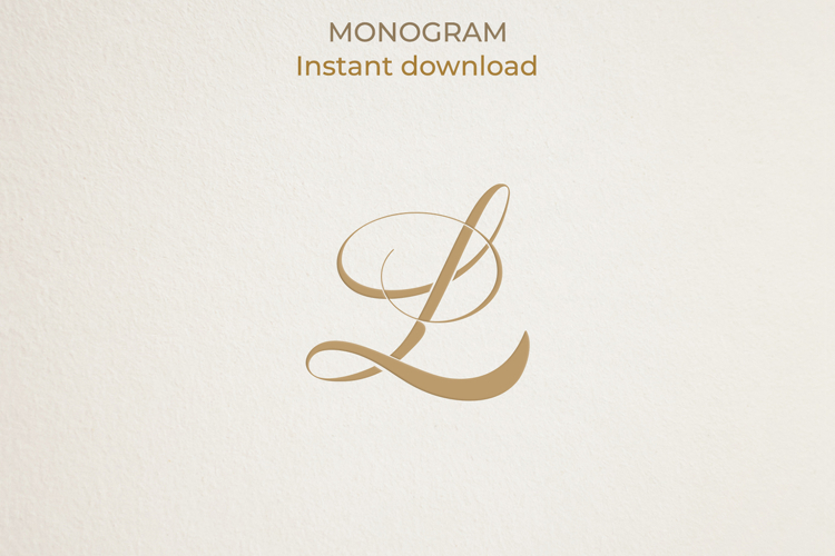 L Monogram Logo, Elegant Initial Monogram