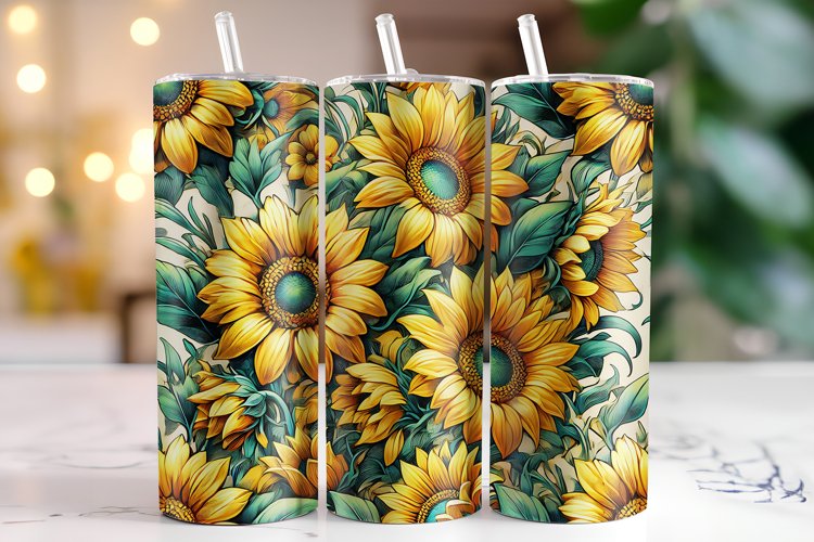 Sunflower Tumbler Wrap | Sublimation | Tumblers