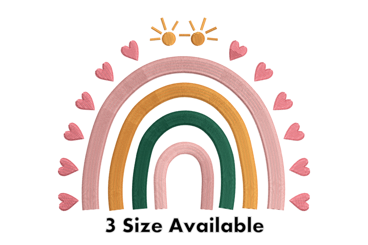 Rainbow Embroidery Design  Image 6