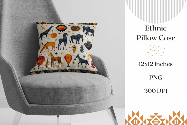 Ethnic Pillow Case Design, Ethnic Pillowcase Template example image 1